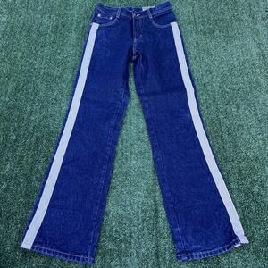 VTG Parasuco Jeans Women 26x30" Slim Flare Jeans Canada Striped Designer Y2K 90s